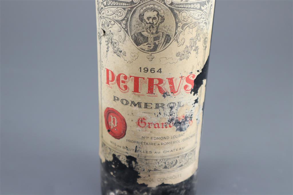 A bottle of .75cl Petrus 1964 Pomerol Grand Vin - Mme Edmond Loubat